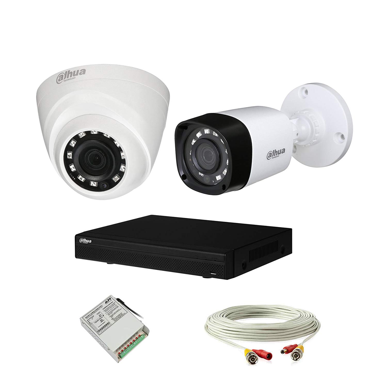• Ready to Install DAHUA 2 Full HD 2-MP CCTV Cameras with Night Vision with Full HD 4Ch. DVR Standalone with All Accessories Including items: 7 1-TB SURVELLANCE HARD DISK
• 4Ch. FEECOM SMPS Power Supply + FEECOM COPPER. Wire 3+1 Coxail Full Copper + All Required Connectors BNC + DC
• Camera has Image Sensor- 1/3