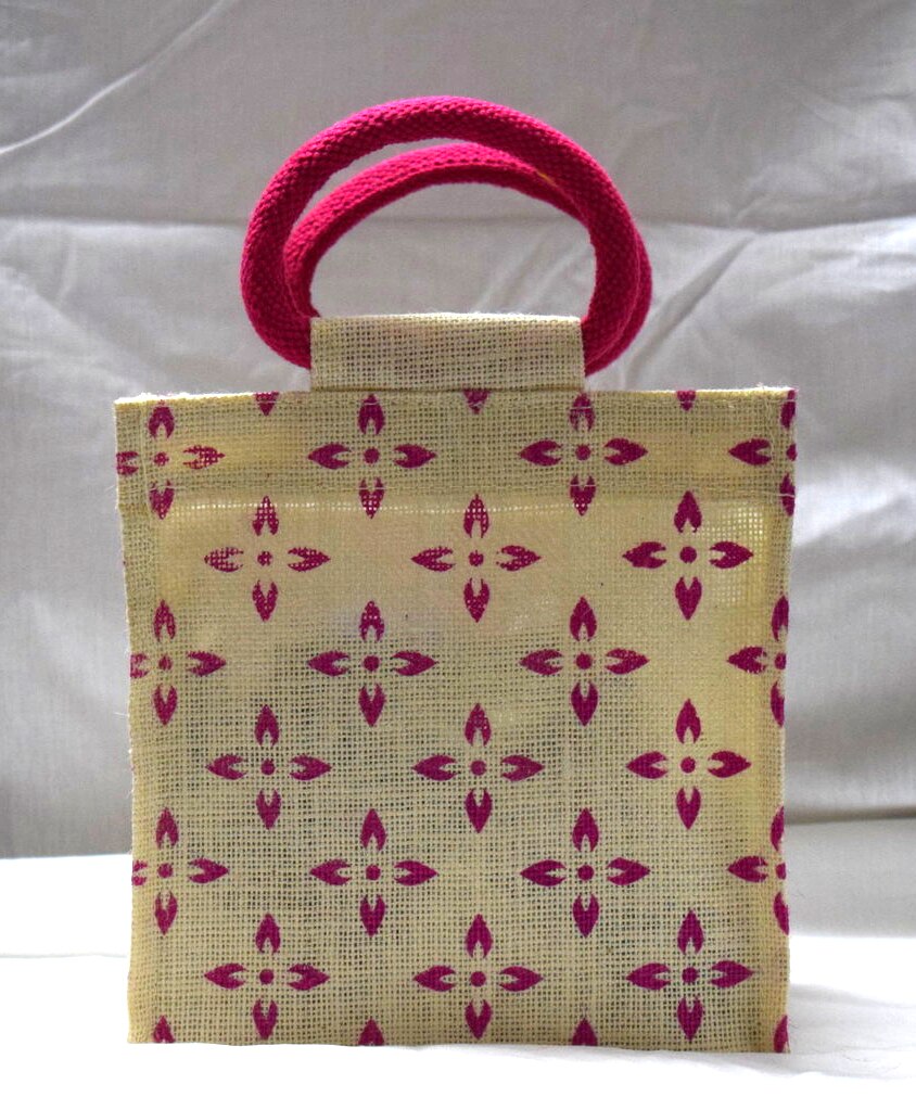Mini Lunch Bag it is made up of Jute material and it has zip to bag, where these can be used as a LUNCH Bag and as well as a Return Gift Bag also because of its Trendy Look. It is easy to carry because of its handle. Dimensions : Height 8 inch and Width 8 inch