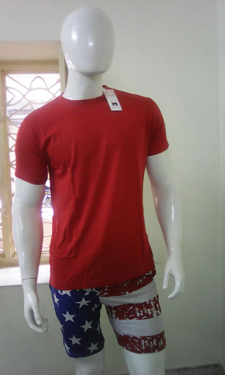 South Cotton Fabs Manufacturing plain red T-Shirt.