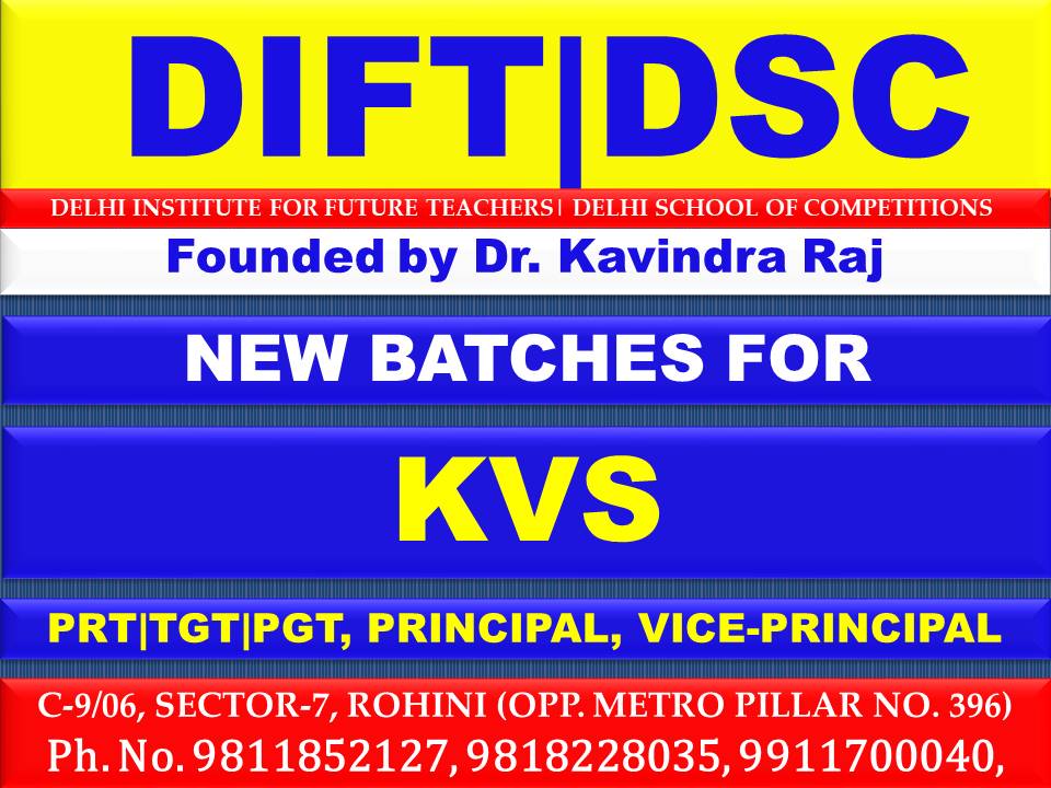NO. 1 INSTITUTE FOR KVS EXAM PREPARATION