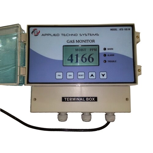 Fixed Type Nitrogen dioxide Gas Leak Detector - ATS 105M (NOx Analyzer)Model ATS 105M single channel digital control modules are designed to supervise and display the satus of a single intergal or remote sensor Model ATS 109TD assembly. Model ATS 109TD is housed in a NEMA 4 x wall mount enclosure or Ex -proof enclosure. Model ATS 105M Single channel controllers interface with industry standred two or three wire 4-20mA sensor or other standred voltage / current sensor transmitters and provide the user with concentration display and two independent adjustable alarms levels. The Graphics display can read the concentration. LEDs on the front panel provide indication of all three alarms.The alarm relays can be programmed to be either latching or non-latching and to activate either as a rising or failing alarm. The relays are SPDT Form C type rated at 5 Amps. to provide direct alarm action, reducing the need for interposing relays . Local Alarm devices can be connected to the configurable on board alarms.The Fail safe supervisory provides a reliable indicaiton that the Monitor is fully operational. The