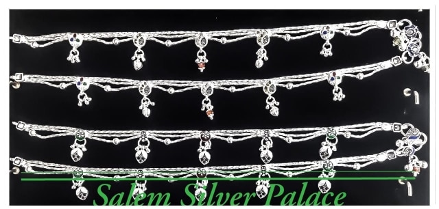Fancy silver Anklets