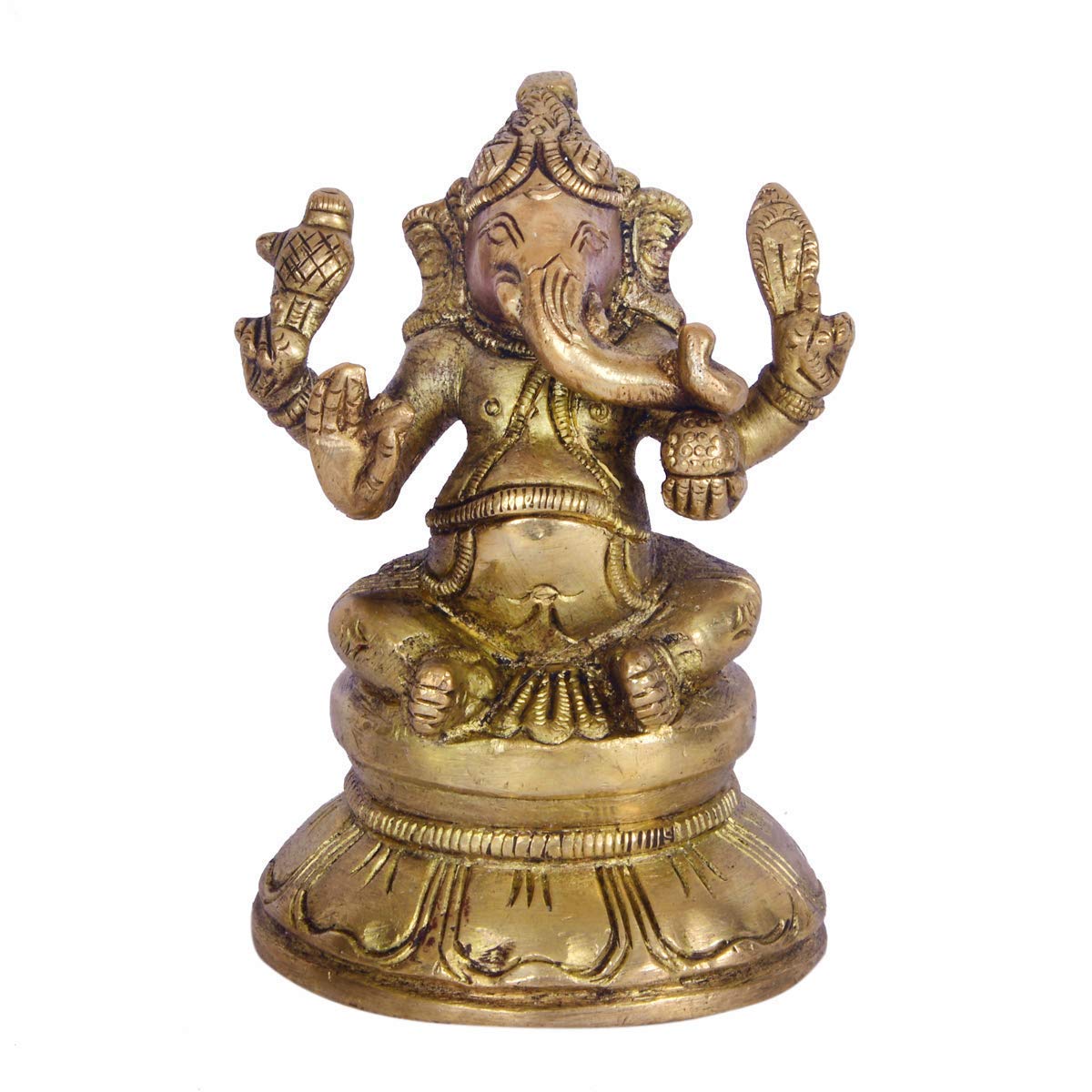 Collectible India Brass Decorative Set Ganesha Laxmi Statue Hindu Collectible India Brass Decorative Set Ganesha Laxmi Statue Hindu
