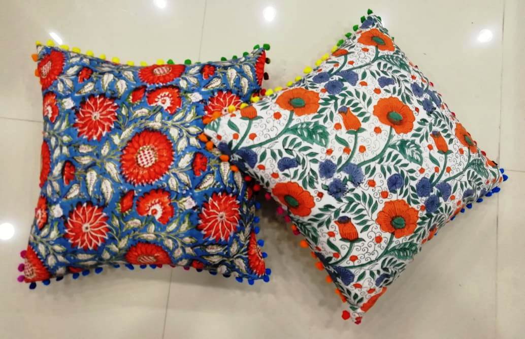 Indian Decorative Hand Block Print Cushion Covers Manufacturer