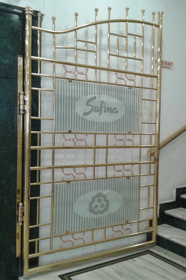 Copper Design doors, Brass design doors, Mixed metal Design doors, Pooja door metal Design, Front door metal Design