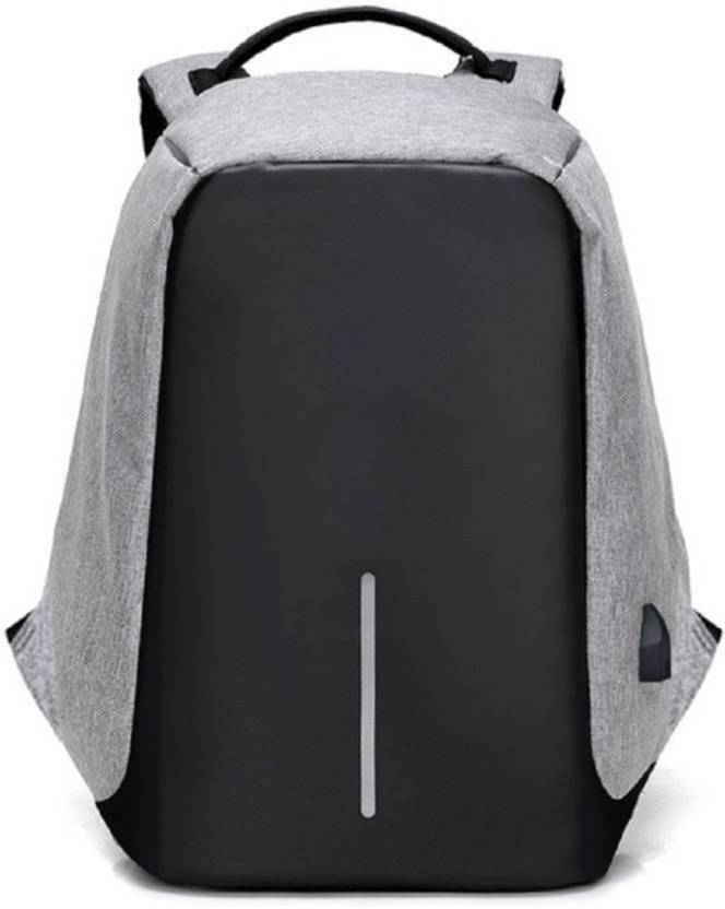 The Anti-Theft Laptop Travel Backpack with USB Charging Port by Caris! It has an external built-in USB that offers convenient charging for your electronic devices anywhere. It also features an anti-theft design with hidden zippers and layers of cut-resistant 600D polyester, protecting your valuables from theft. Pickpockets will even find it difficult to slice through the backpack with a penknife. In addition, the backpack is water-resistant so you no longer have to worry about splashes. Finally, its 6mm anti-shock foam makes it shockproof, protecting your valuable laptop or electronic devices from damage. It has 6 compartments that offer segregated storage for your laptop, tablet, passport, pens, notebooks, keys, wallets, watches, power bank, books, clothes, umbrella, water-bottle, subway card and more. If you are away for business, school, weekend getaways, traveling or outdoor activities, the Caris Anti-Theft Backpack will guard your things for you. The backpack doesn't come with a power bank.