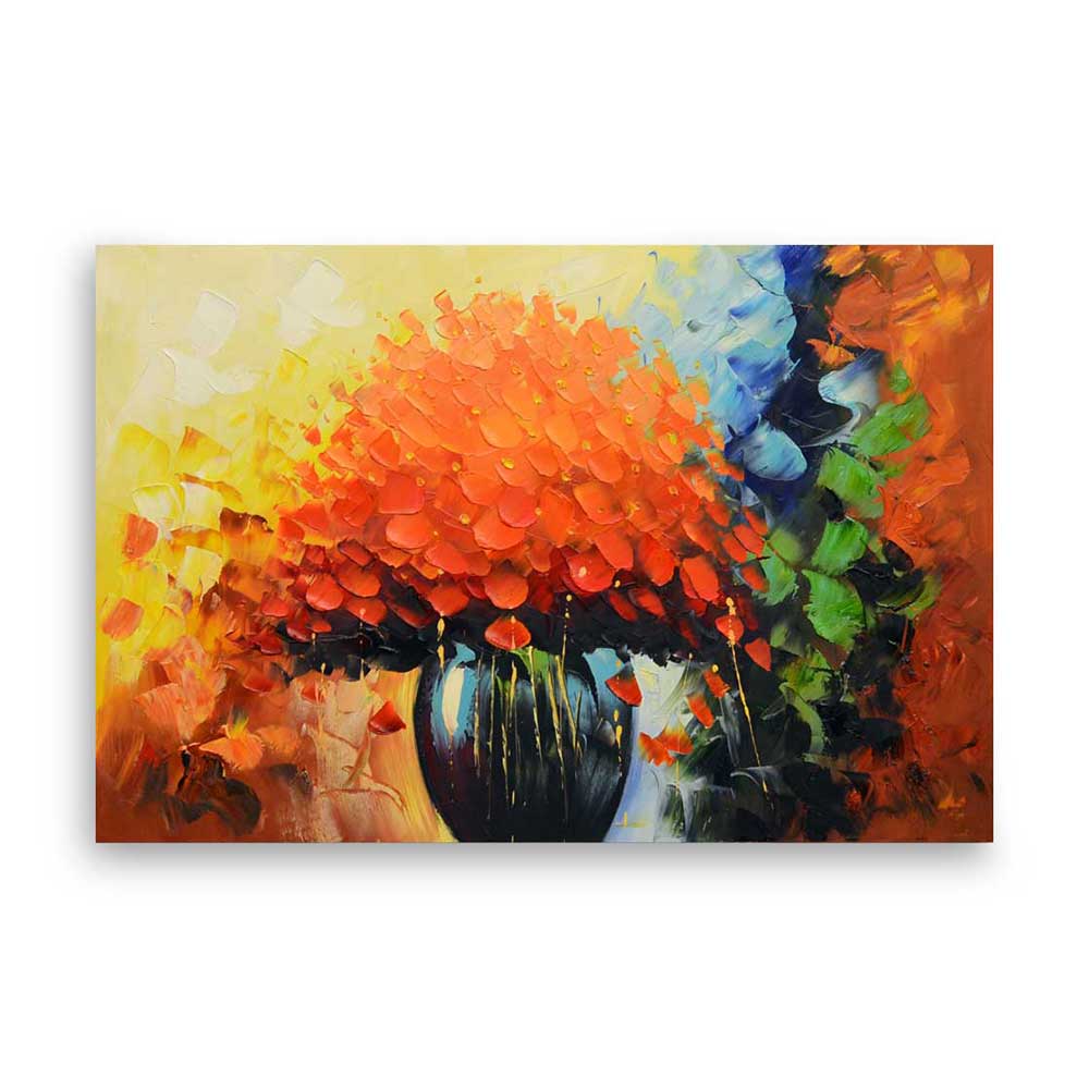 Flower Pot Painting On Canvas Best Flower Site