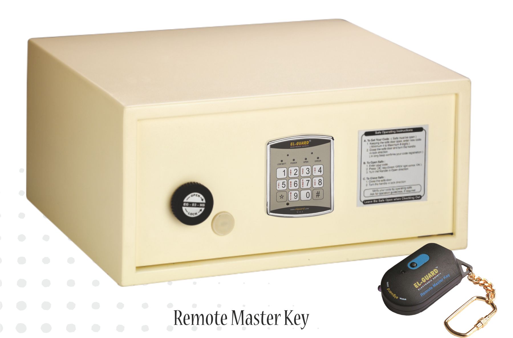 Electronic Hotel In Room Safe EG03HS Safeguard Systems, Bangalore