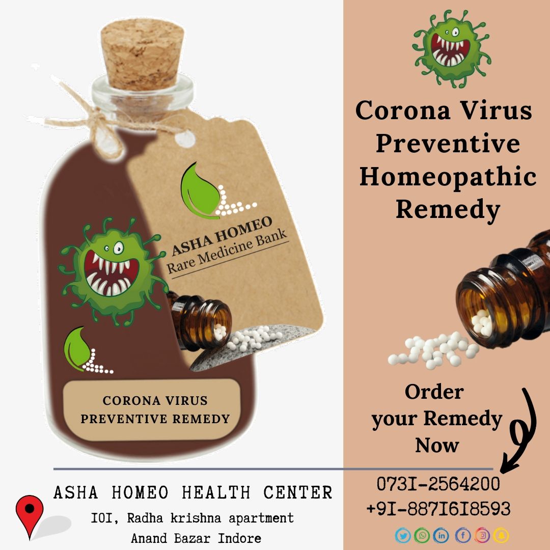 Corona Virus Preventive Homeopathic Remedy Asha Homeo Health Center