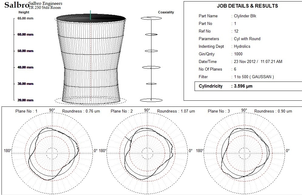 Measure your components by us for various parameters on our Roundness Tester at reasonable charges. Our machines are calibrated using NABL certified Standards / Specimen.  The best temporary solution before you invest to purchase your own machine.Contact us for measurement of your components.