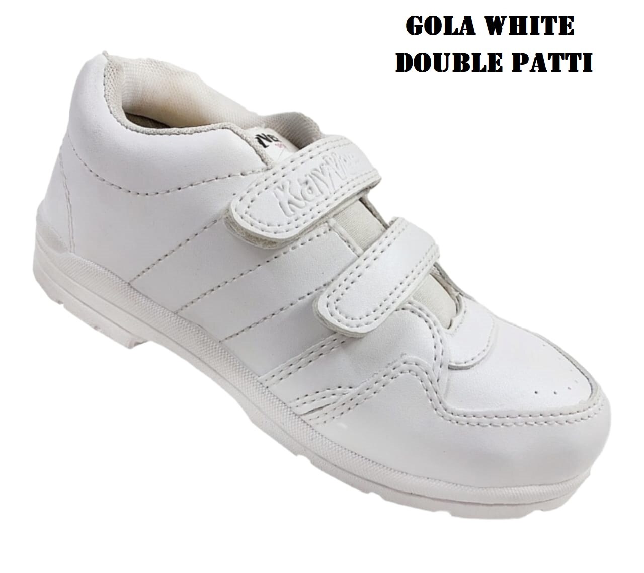School ShoesSynthetic Leatherdouble Velcro Patti Gola Typepvc sole