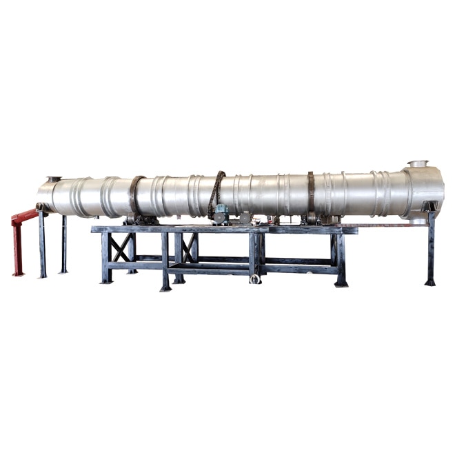 Rotary dryers are used for drying wet powders or wet cakes which require long time to dry. Rotary dryer consists of a hollow drum fitted with staggered louvres internally. The wet product is fed at one end of the rotating drum. The hot air comes in contact with the product and by the time the product travels up to the other end of the drum, it gets dried.Rotary DryersView Large