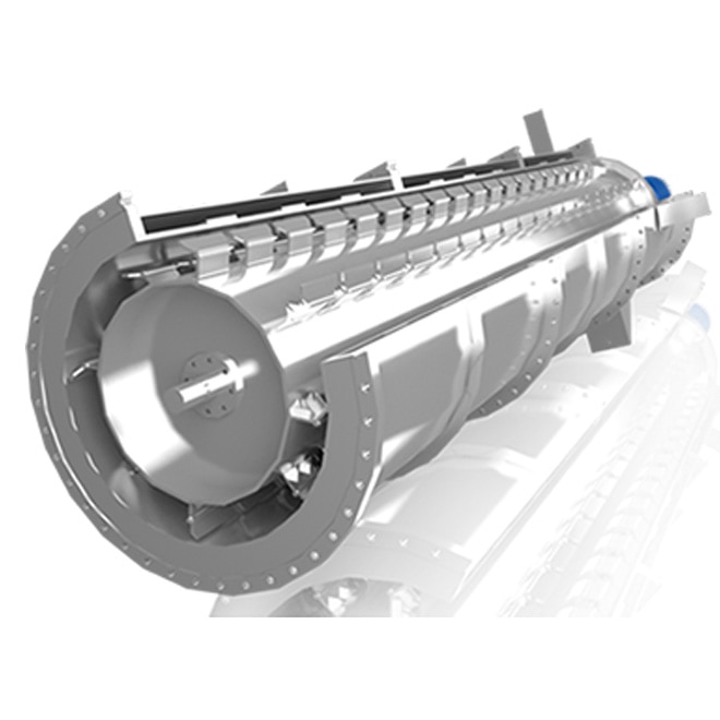 Agitated Thin Film Dryers are used to dry liquid solutions or slurries into flakes or powder. Agitated thin film dryer consists of a jacketed vertical shell having an agitator shaft mounted with multiple blades on it. Either steam or hot oil is passed through the jacket of the shell thereby heating the internal surface of the shell to required tem perature. The liquid feed is introduced at the top and the dry product is discharged at the bottom.Agitated Thin Film DryersView Large