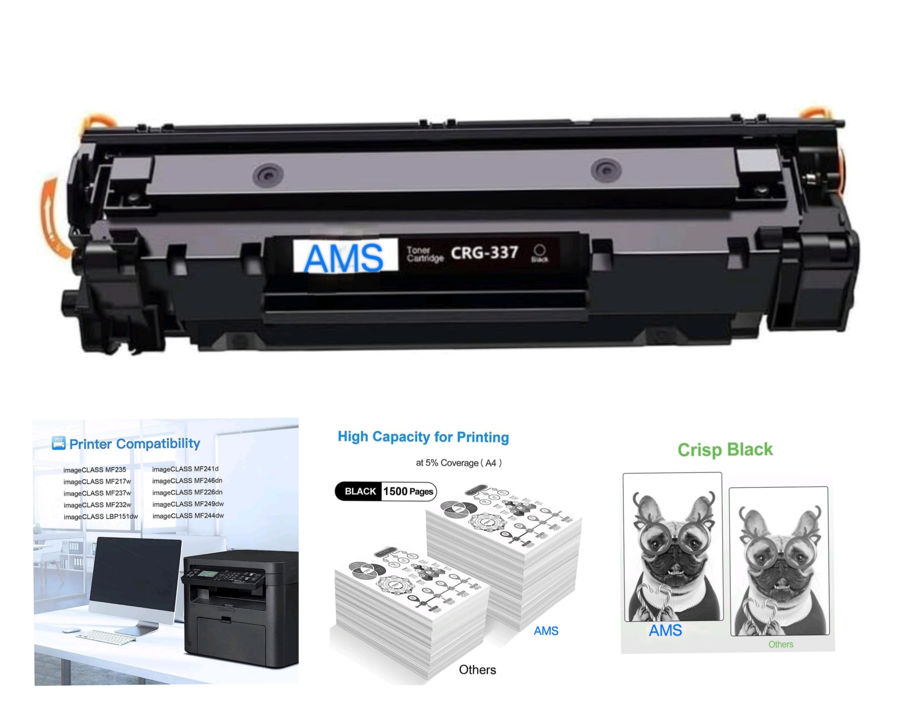 AMS 337 for Canon 337 Toner Cartridge for Canon imageCLASS MF244DW