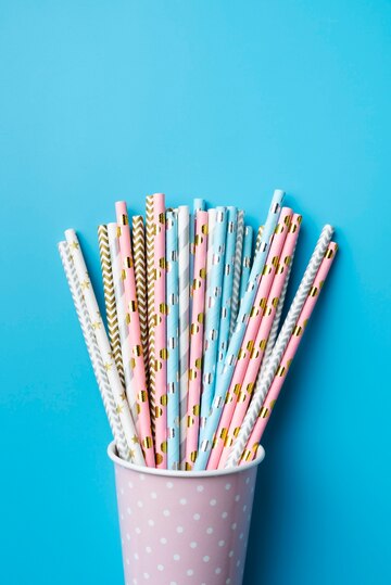 PAPER STRAW PLAIN WH