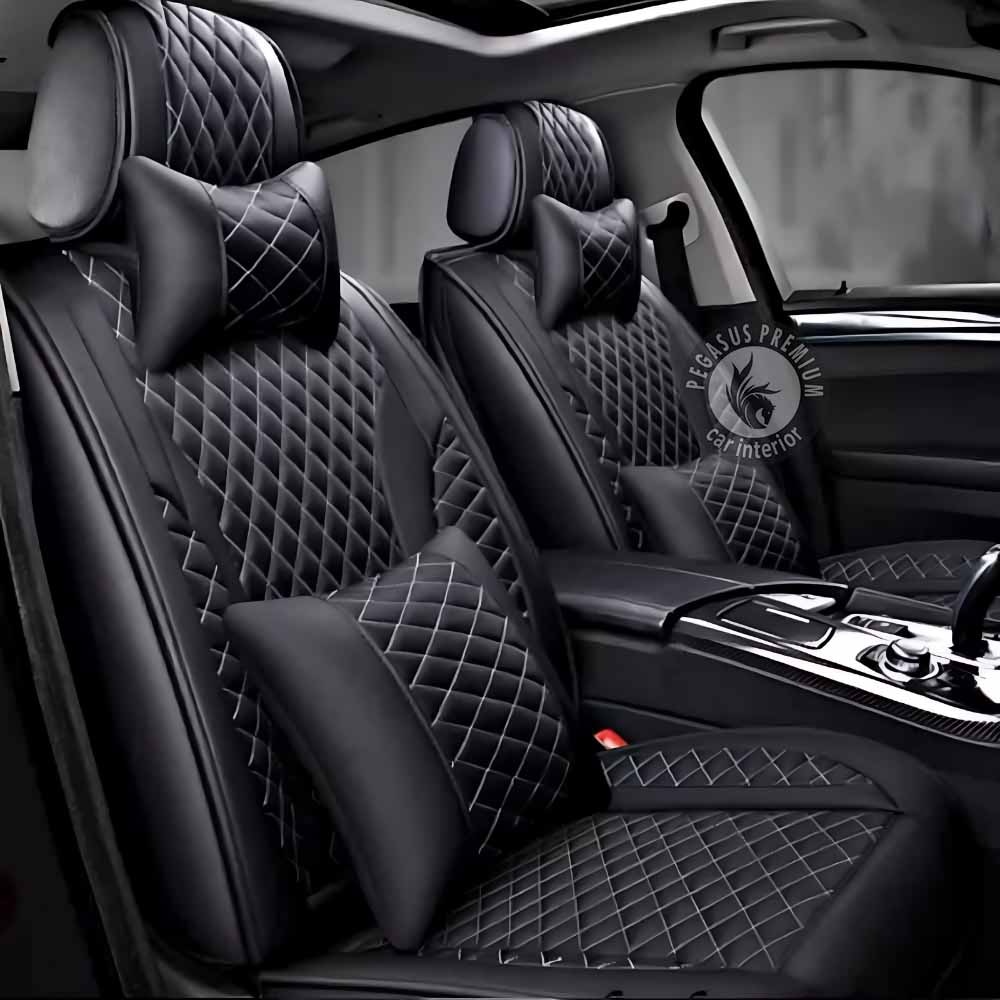 Hyundai I20 Seat Cover in Black White -Pegasus Premium, Delhi