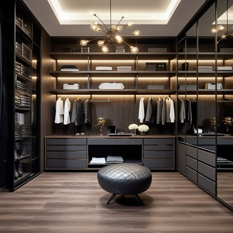 Urban Elegance Closet -SpacesX Construction Interiors, Nagpur