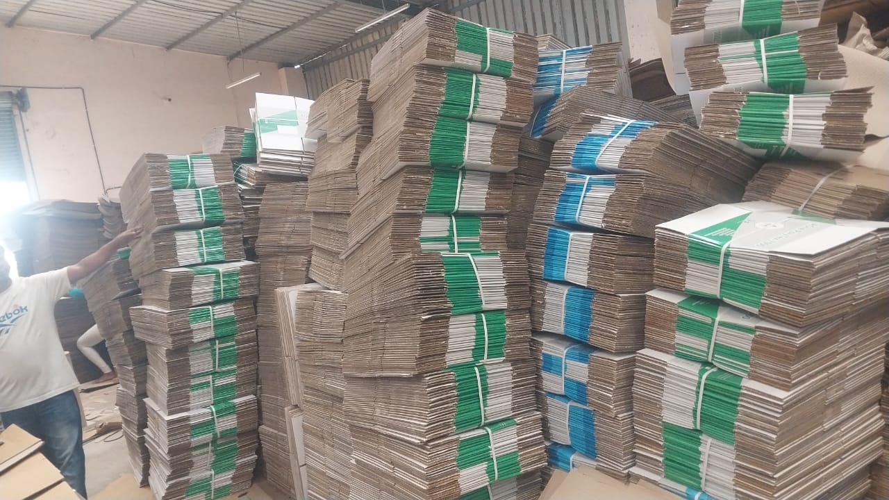 Corrugated boxes, of