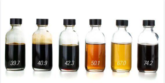 Light crude oil is t