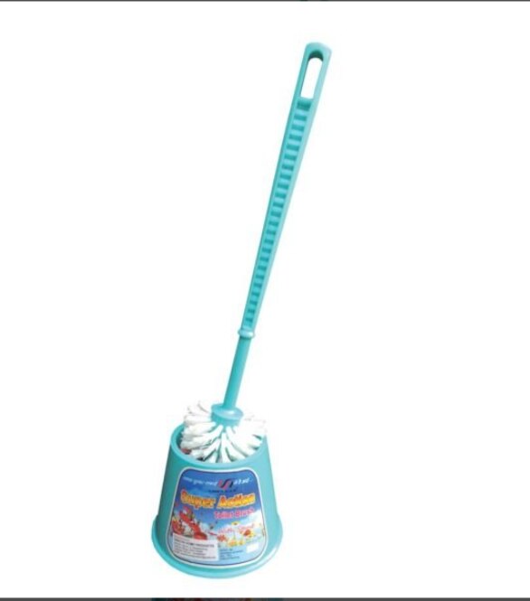 CN02 Super Action Round Plastic Toilet Brush With Stand