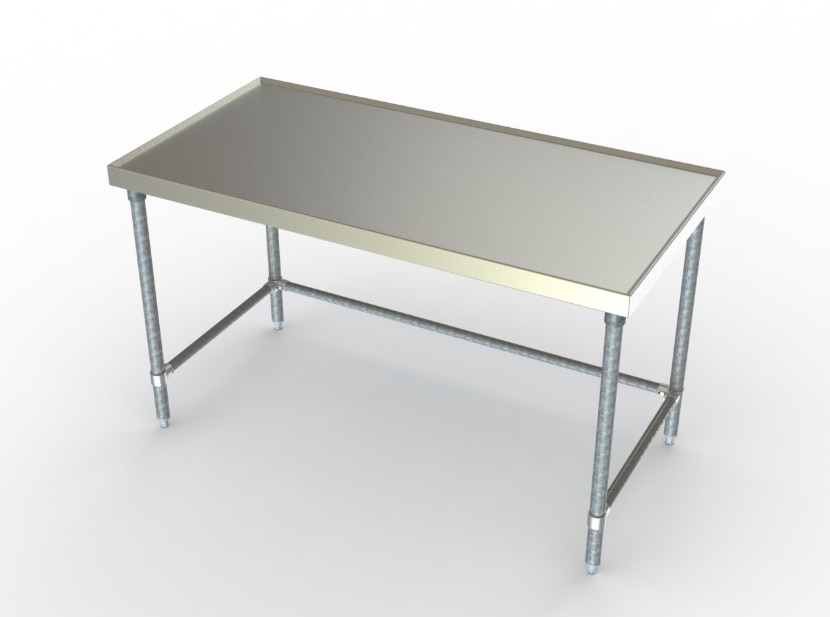 Commercial Work Table with Bracing