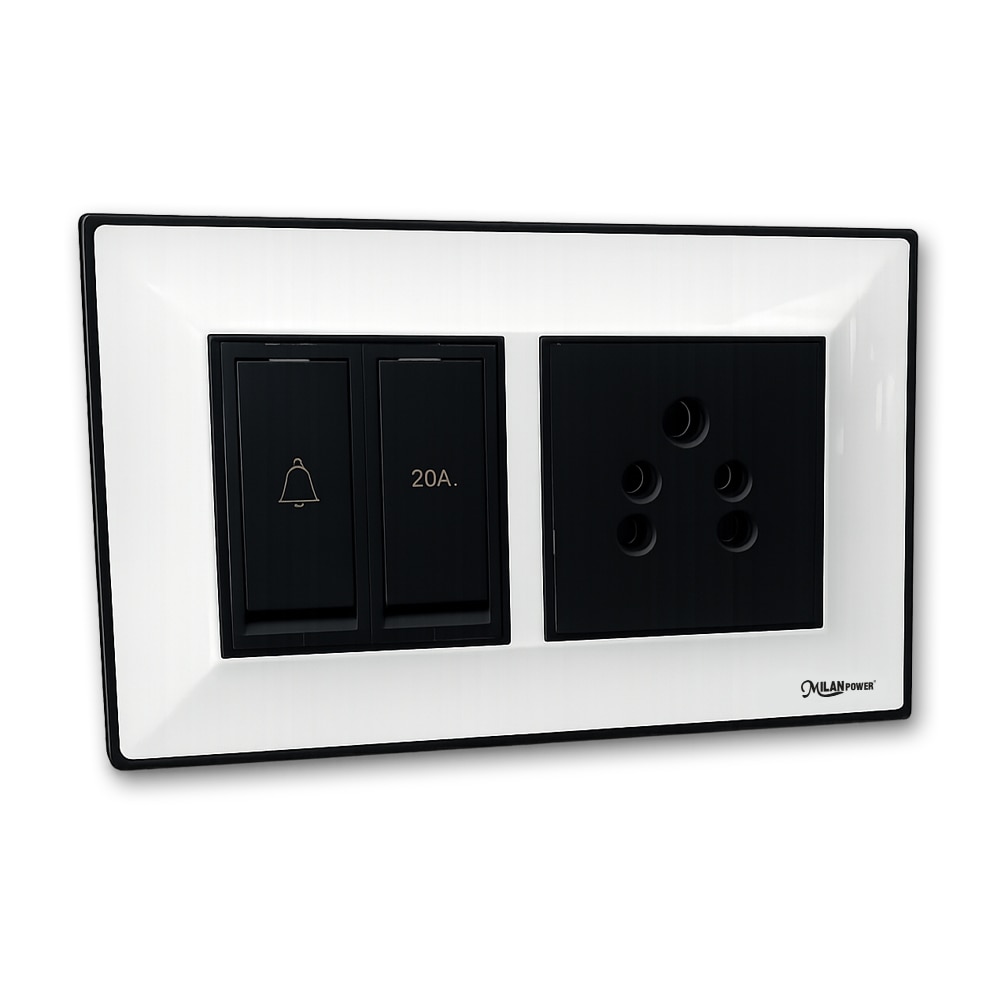 Zylo Modular Plate Black Border Supplier in Jaipur, Rajasthan image 1