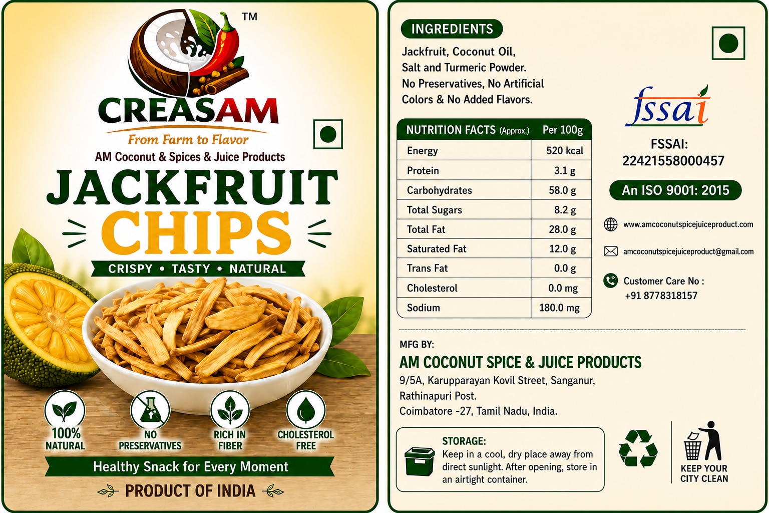 Creasam Fried Jackfr