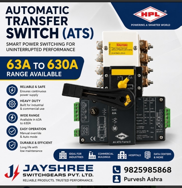 HPL Automatic Transfer Switch (ATS) 63A TO 630A image 1