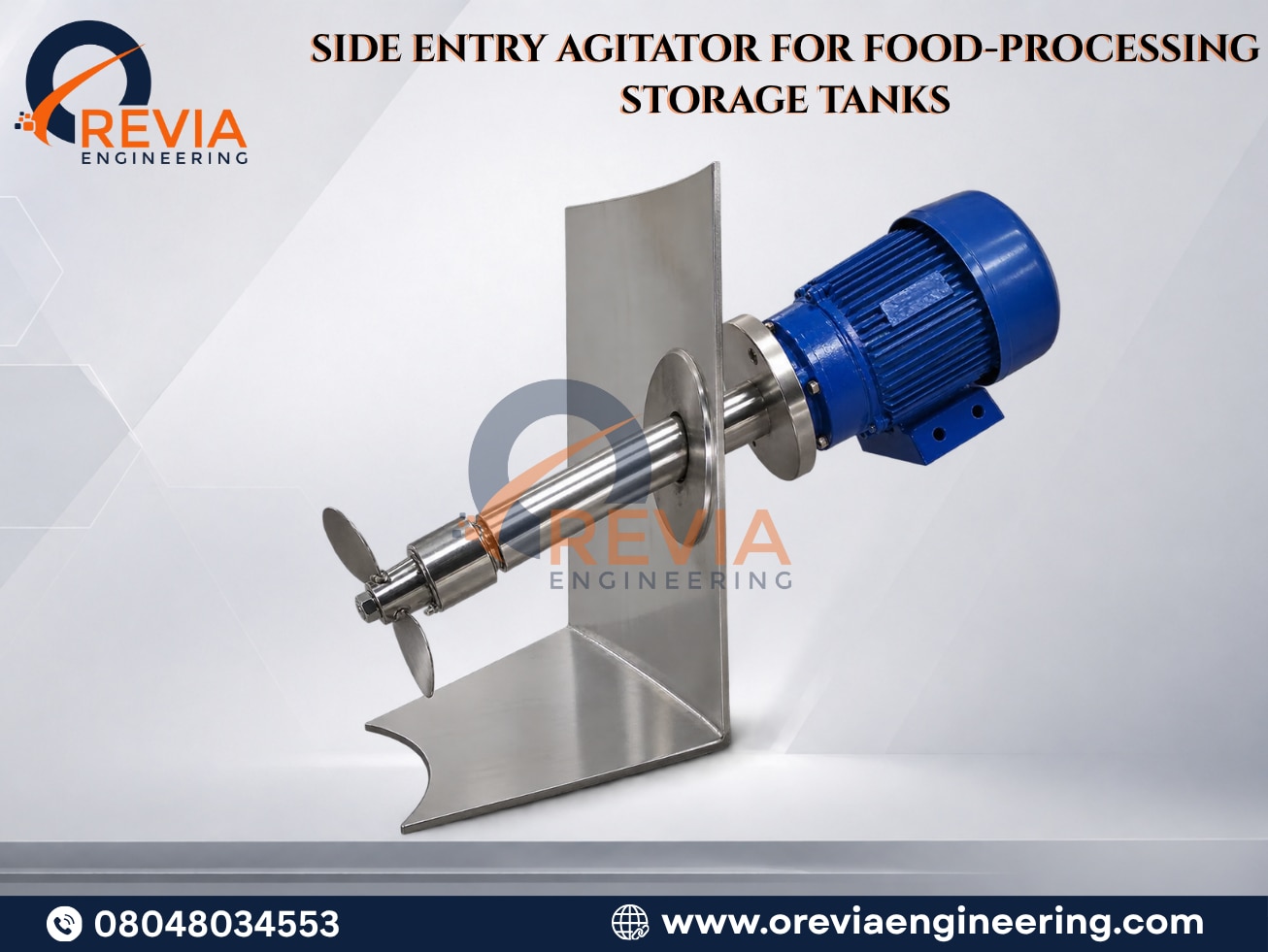 SIDE ENTRY AGITATOR FOR FOOD-PROCESSING STORAGE TANKS image 1