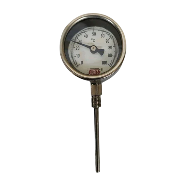 4'' DIAL0-100 DEG 1/2 BSP BOTTOM BY METAL TEM GAUGE image 1