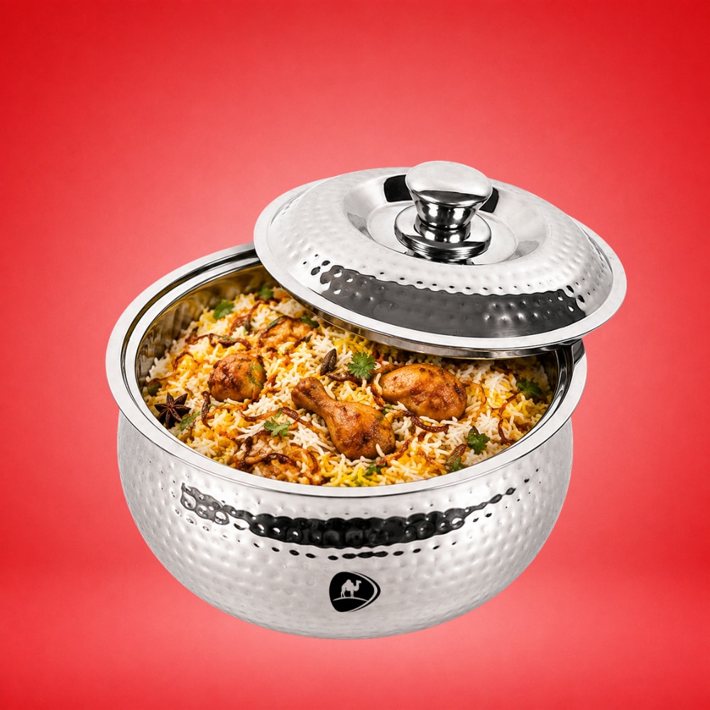 Daacchi Silver Stainless Steel Insulated Casserole