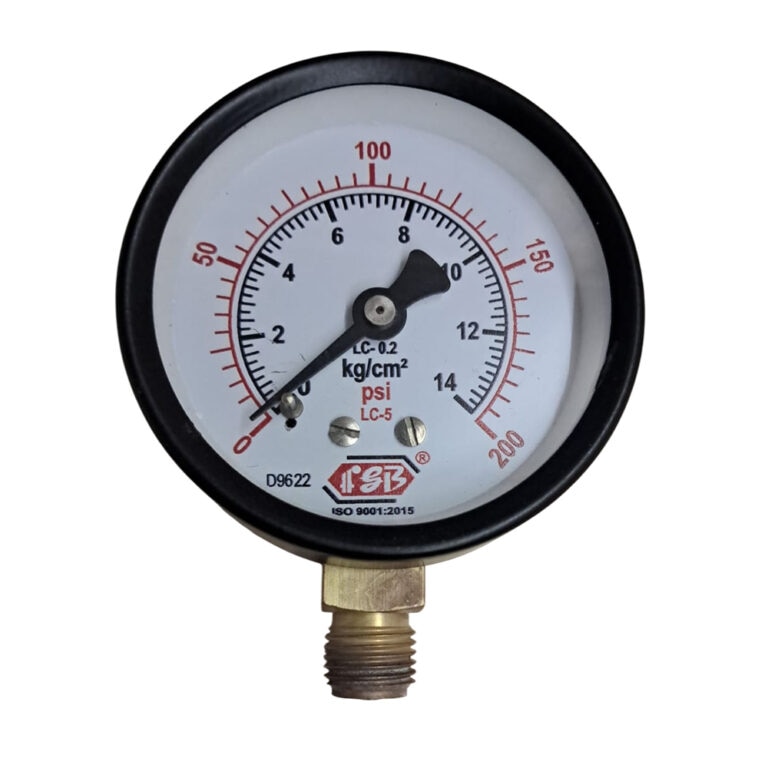 2'' DIAL0-200 PSI1/4 BSP BOTTOM MS CASING INT BRASS image 1