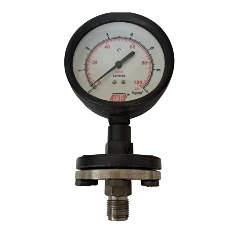 4'' DIAL0-7 KG 3/8 BSP BOTTOM MS Chemical Seal Diaphragm Casing Pallet Internal Brass Top Chamber image 1
