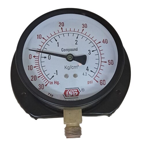 4'' DIAL-30 to 60 psi 3/8 bsp bottom ms casing int brass image 1
