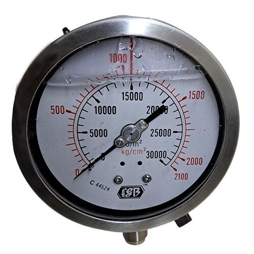 4'' DIAL0-30000 PSI 3/8 BSP BOTTOM COMPLETE SS GLY FILLED image 1