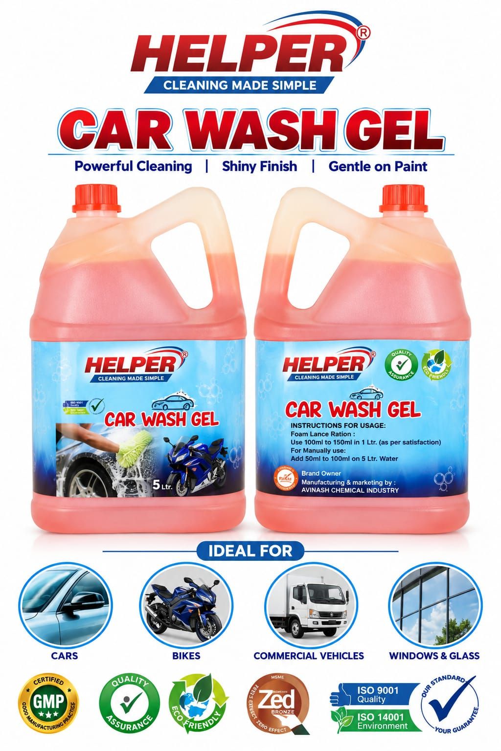 Car Wash Gel/Foam, 5Liter Can image 1