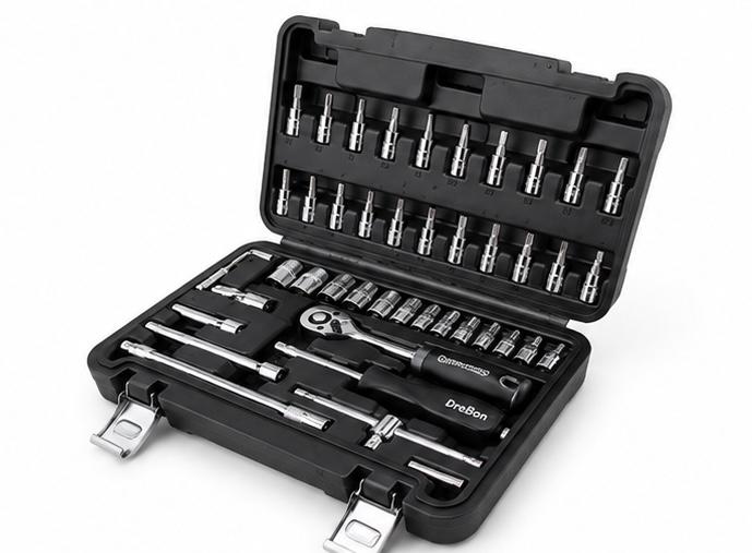 DREBON DB-SS-2512 SOCKET SETS 1/2"dr, MM 25PCS 12PT image 1