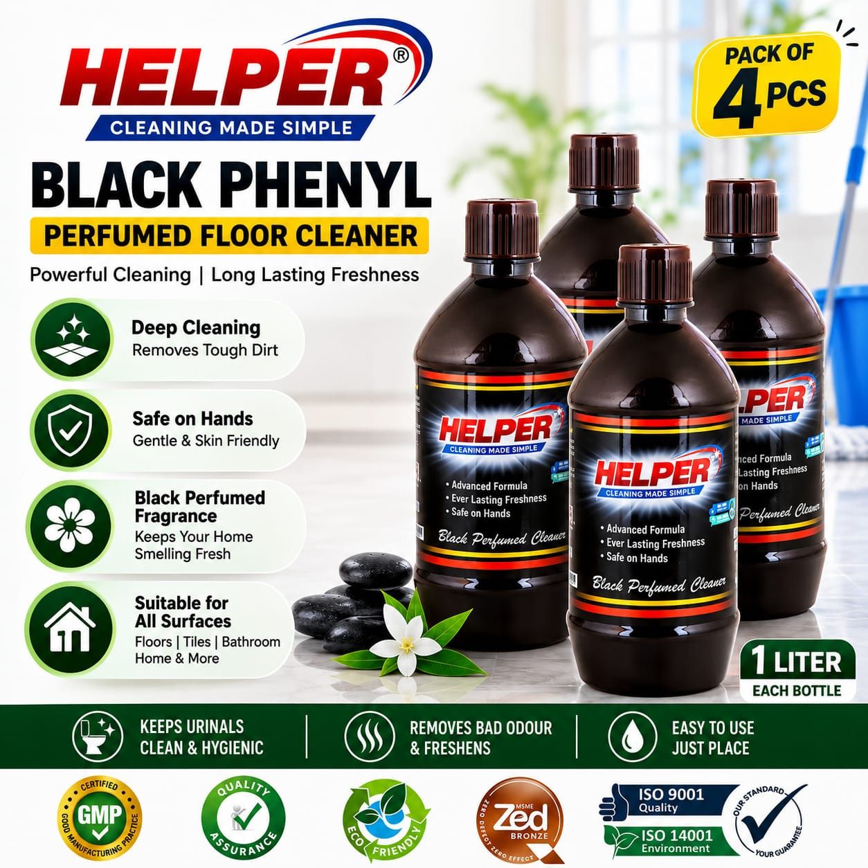 Helper Black Perfumed Cleaner 1000 ml. image 1