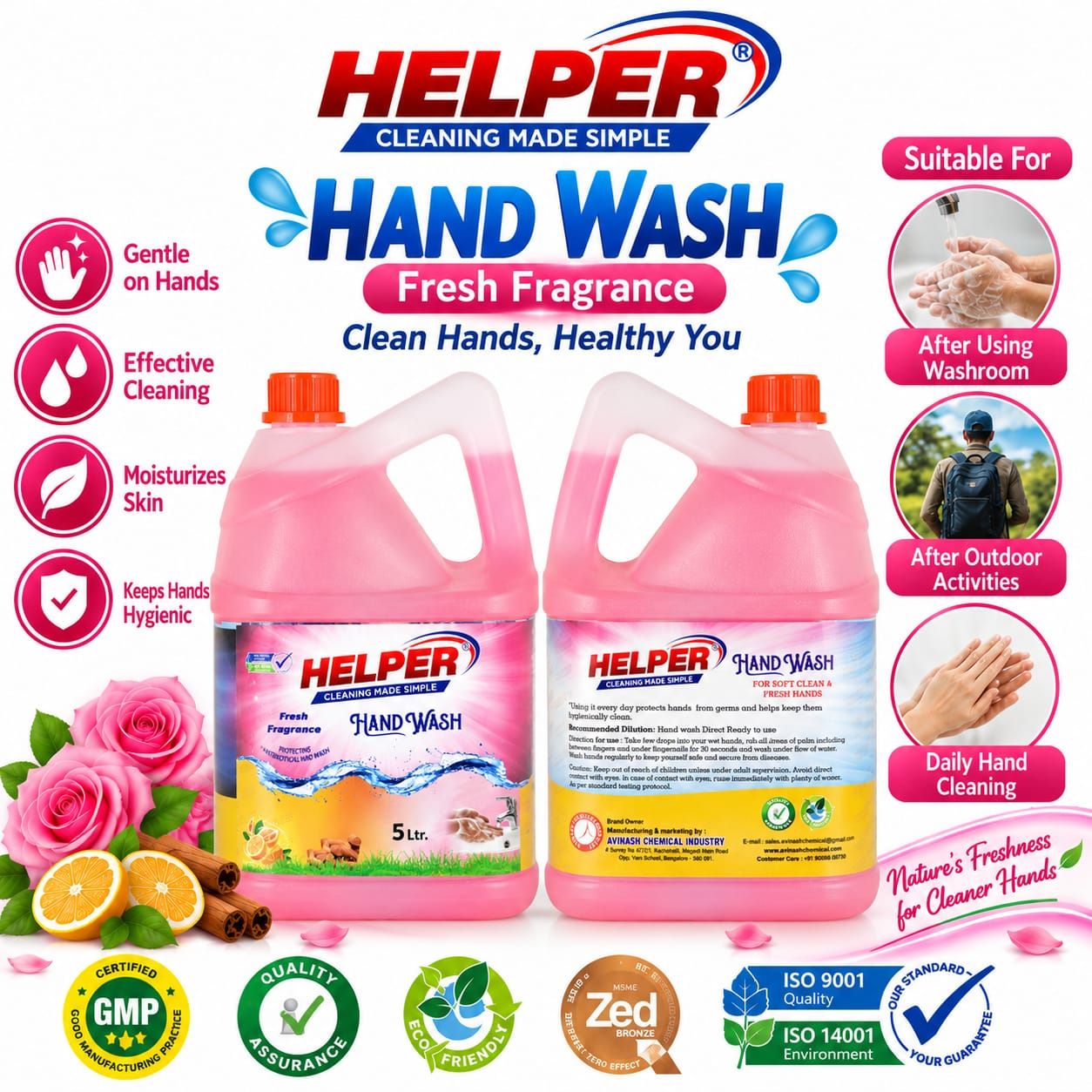 Hand Wash Liquid, Nature Dew -5 Liter Can image 1
