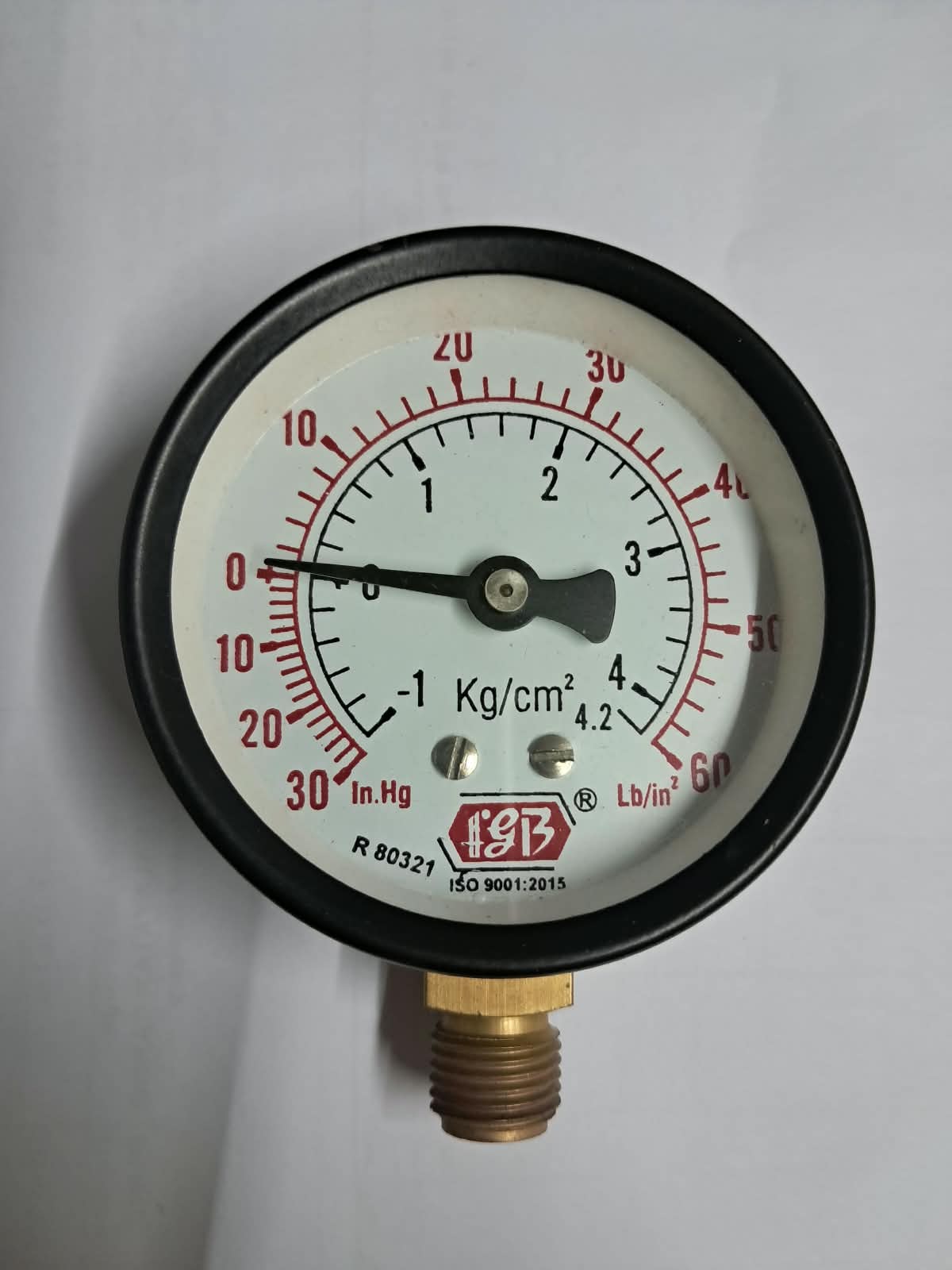 21/2'' DIAL-30+60 PSI 1/4 BSP BOTTOM MS CASING INT BRASS image 1
