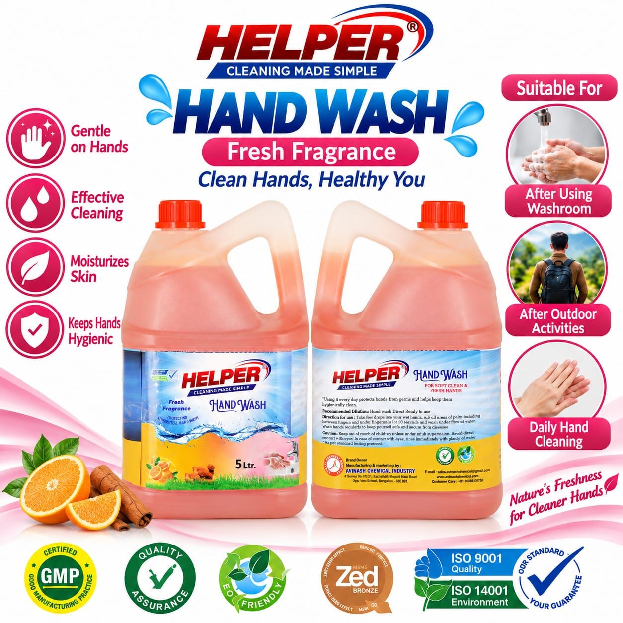 Hand Wash Liquid,Sunset Sandal -5 Liter Can image 1