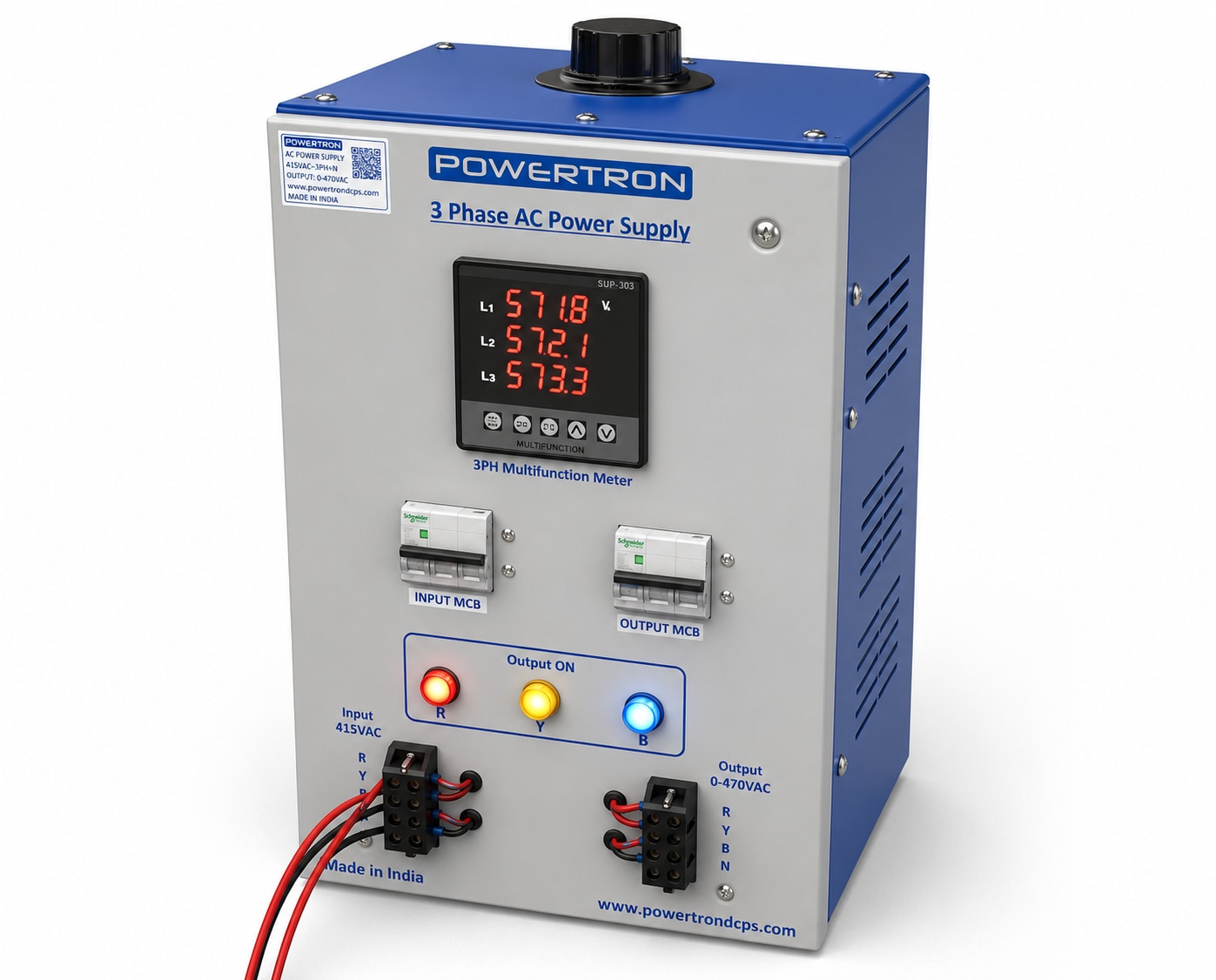 Three Phase AC Power Supply 470V, 2KVA, 470VAC,3PH, 4.5A image 1