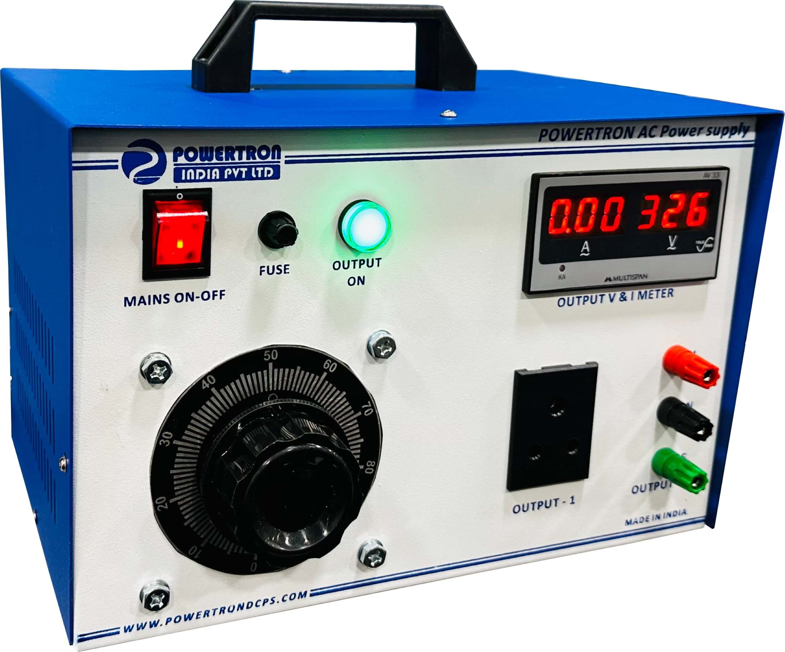 AC VARIAC CONTROLLED POWER SUPPLY for Laboratory Testing, 300VAC image 1