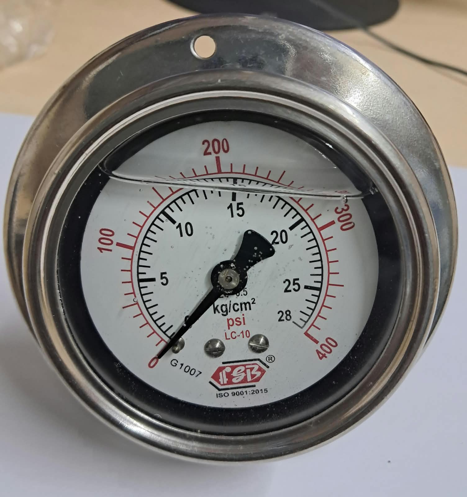 21/2'' DIAL0-28 KG 1/4 NPT SBCPM COMPLETE SS GLY FILLED image 1