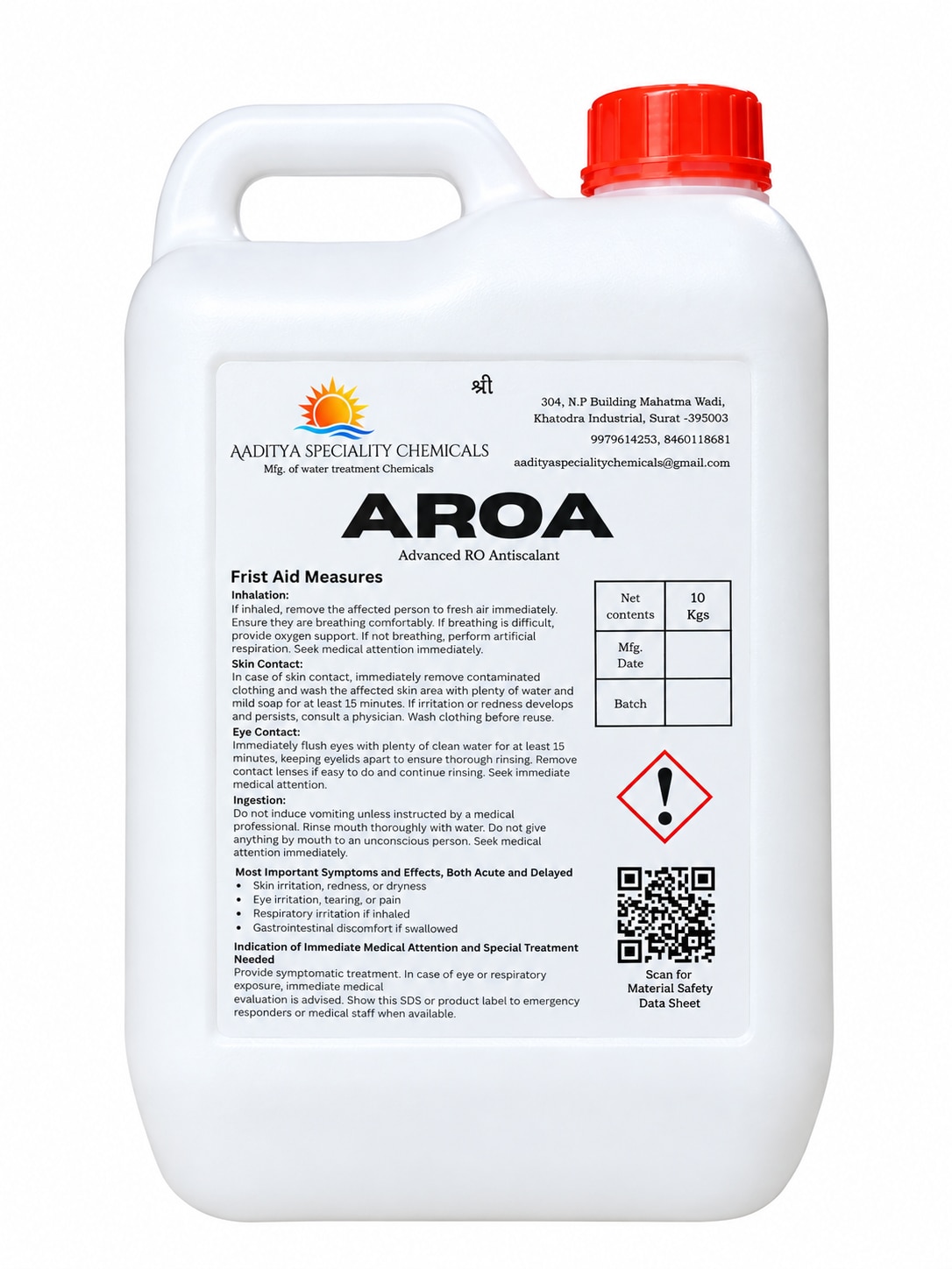 RO Antiscalant Chemical | AROA Advanced RO Antiscalant 10 Kg image 1