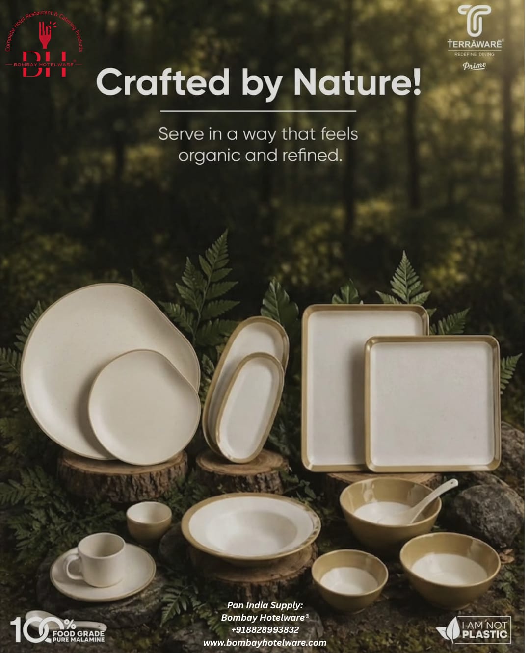 Truffle Series – Speckled Cream Pure Melamine Serveware image 1