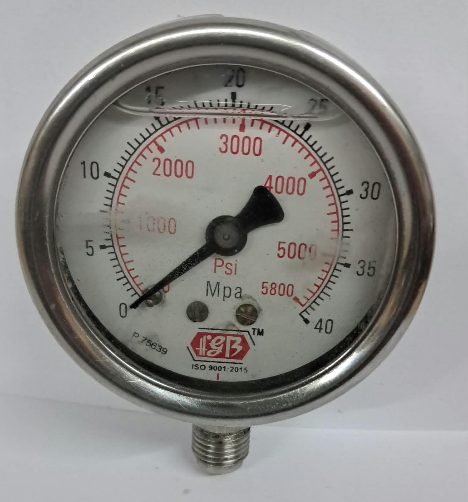 21/2'' DIAL0-40 MPA 1/4 BSP BOTTOM COMPLETE SS image 1