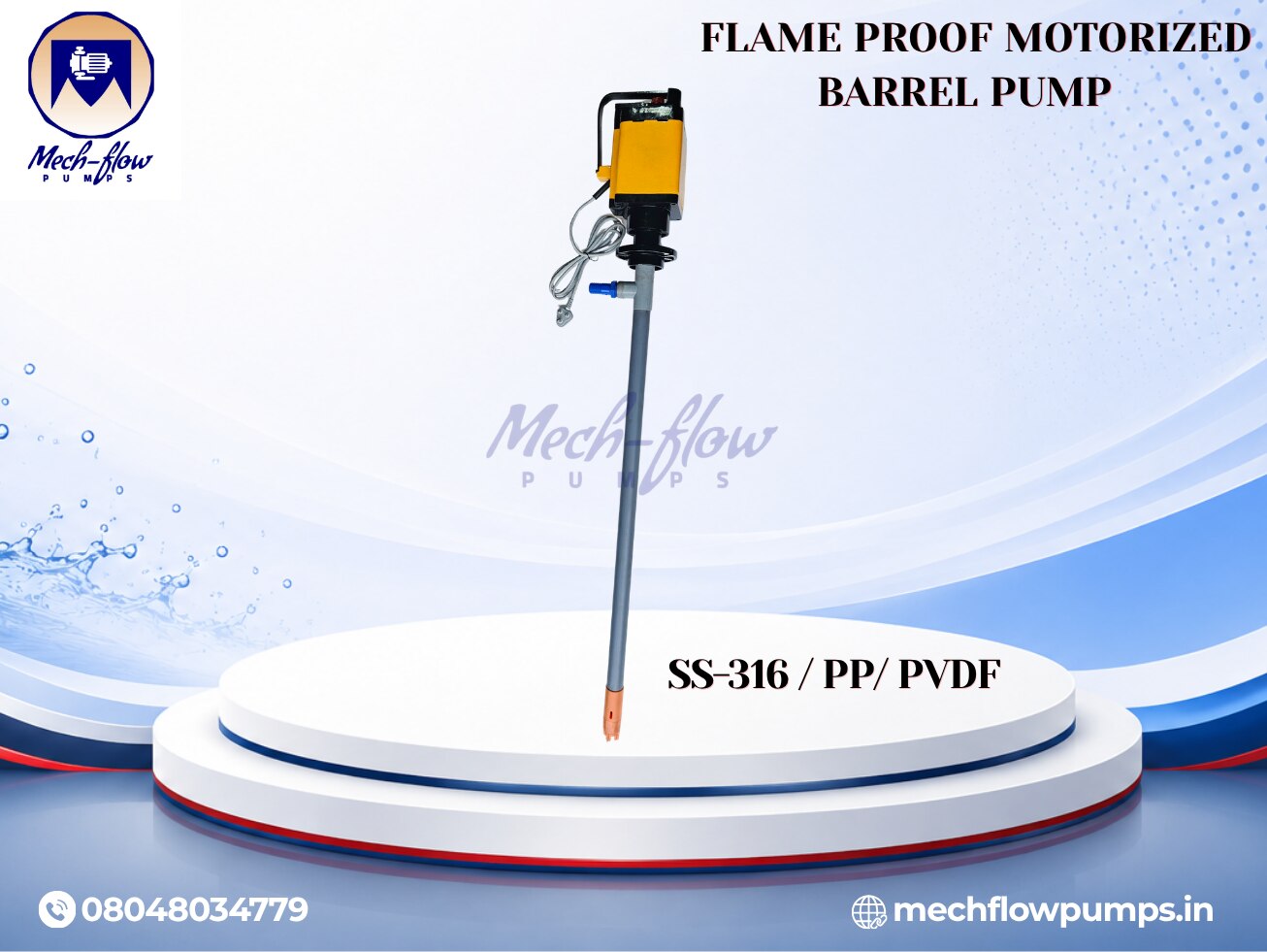 FLAME PROOF MOTORIZED BARREL PUMP image 1