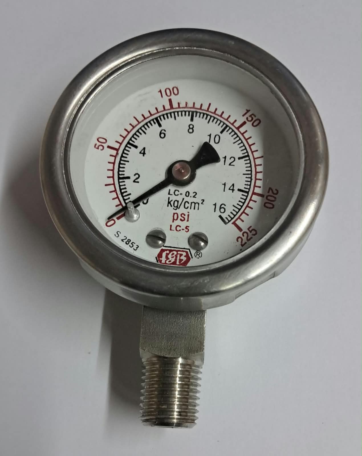 2'' DIAL0-16 KG 1/4 NPT BOTTOM COMPLETE SS image 1