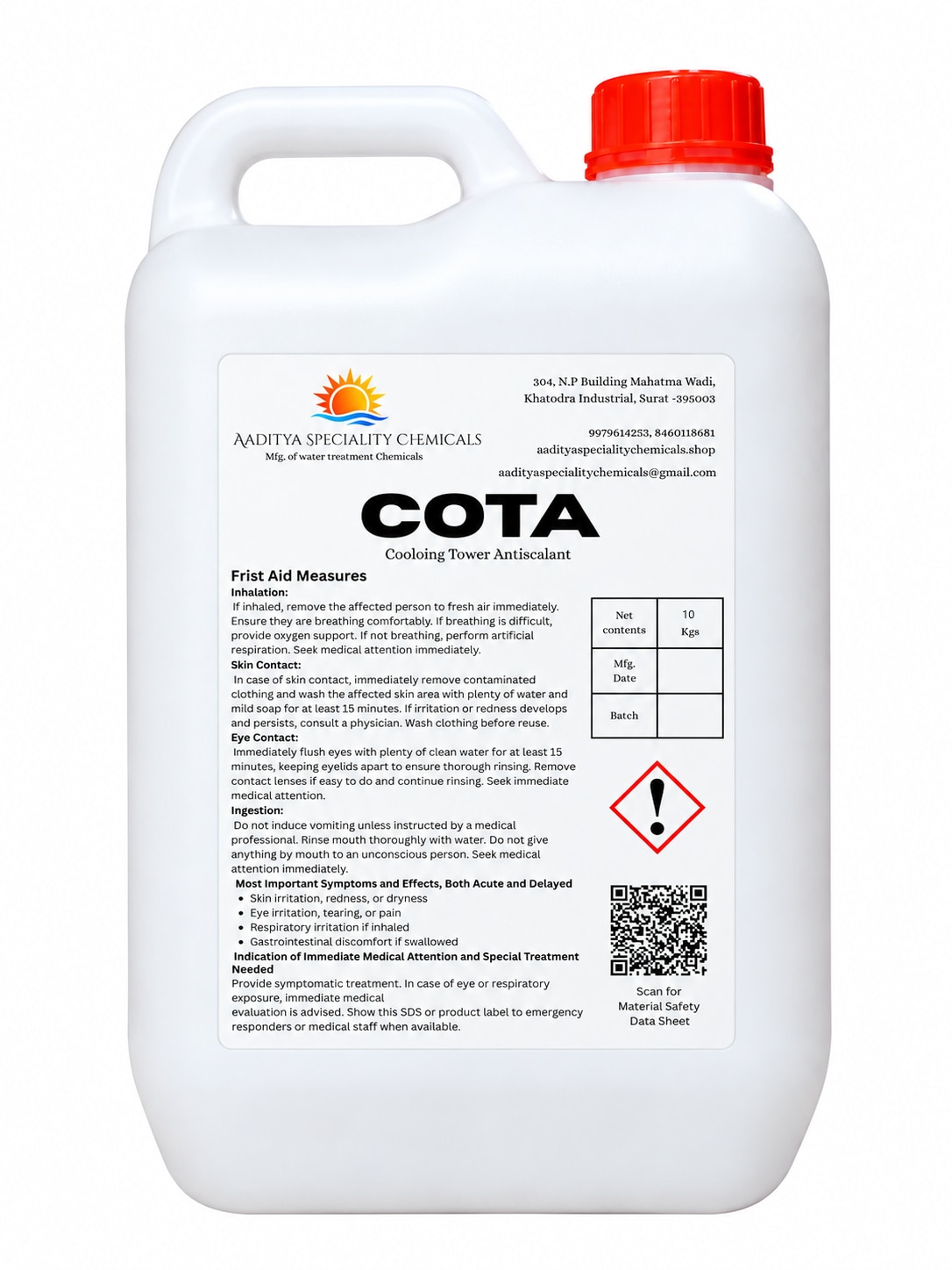 COTA – Cooling Tower Antiscalant | 10 Kg image 1